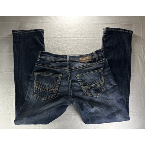 Buckle Denim - BKE Buckle Jeans Womens 30x30 Blue Denim Jake Straight Distressed Capri Ankle